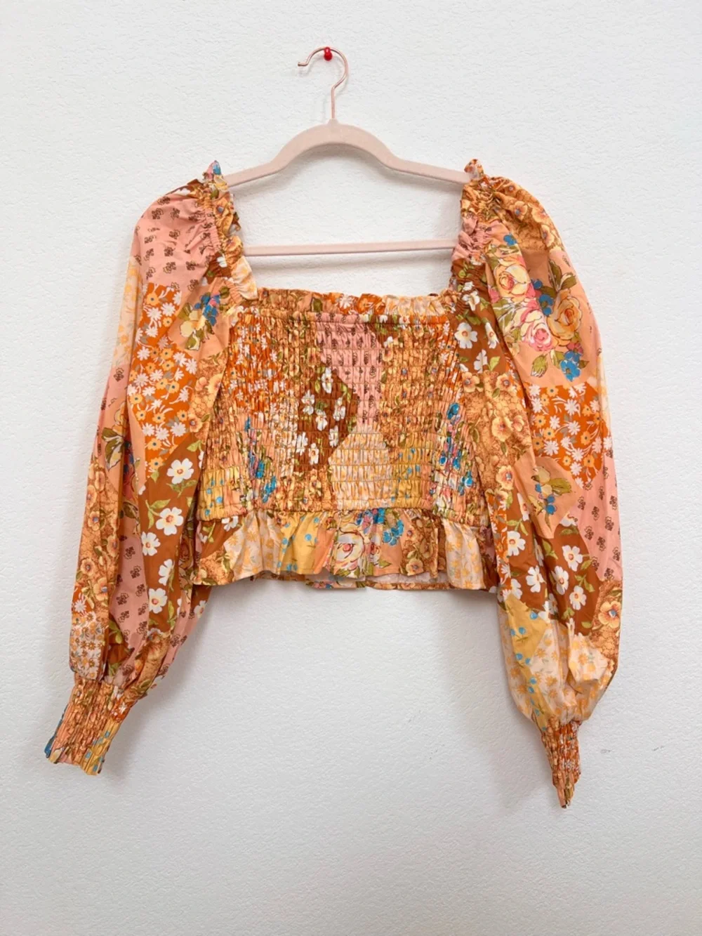 Spell Freda Floral Shorts‎ & Shirred Blouse Set Large Organic Cotton Boho Summer